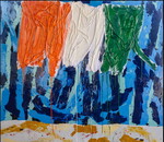 Costa D'Avorio: smalto su tela e legno cm.140x160