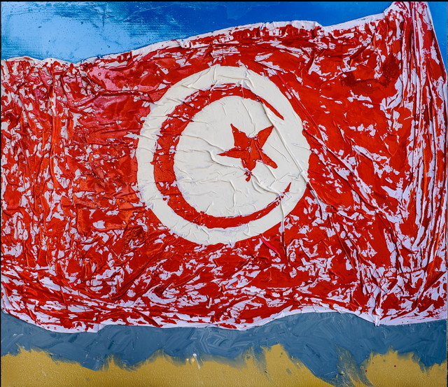 Tunisia:smalto su tela e legno cm.140x160